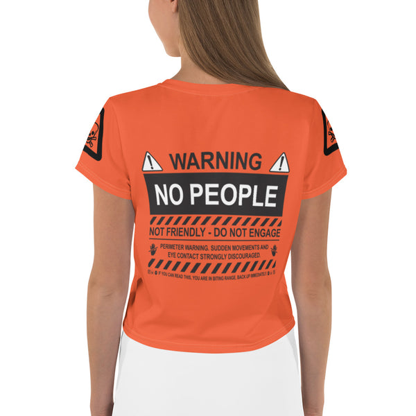 WARNING - NO PEOPLE Crop Tee