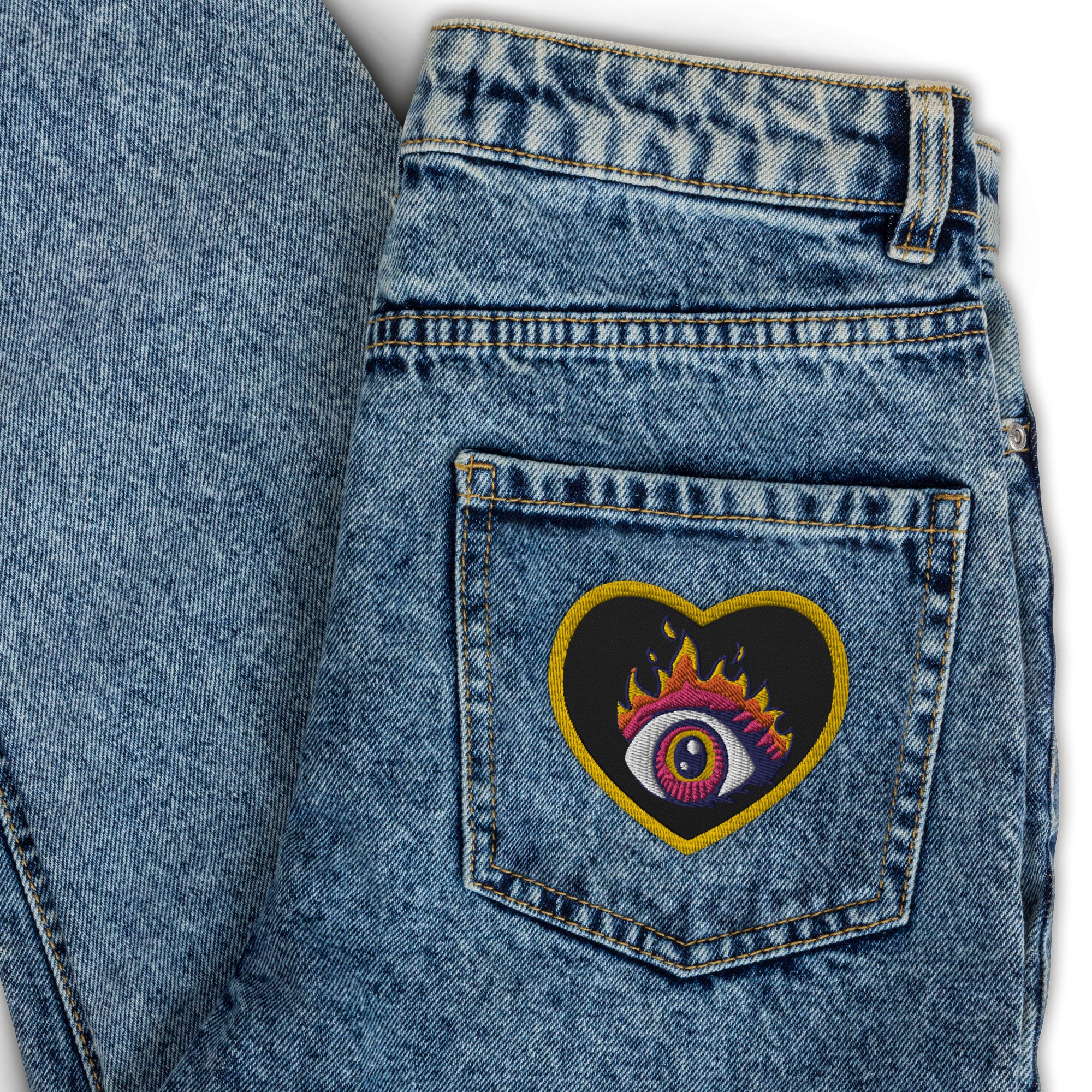Burning Eye Embroidered patches