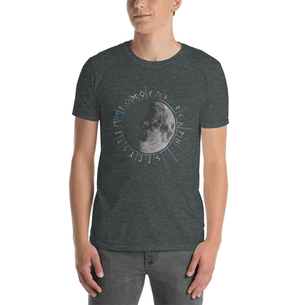 Viking Moon Rune Circle Unisex T-Shirt